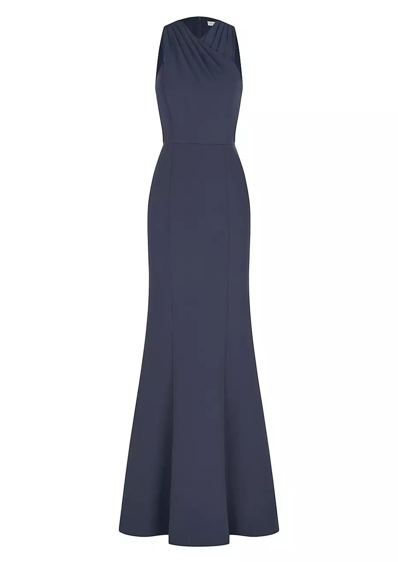 Kay Unger New York Talia Stretch Crepe Column Gown