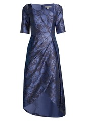 Kay Unger New York Tallulah Floral Jacquard Dress