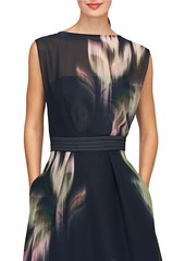 Kay Unger New York Tess Chiffon Leaf Gown