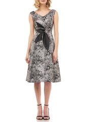 Kay Unger New York Kay Unger Chloe Fit & Flare Dress in Silver Multi at Nordstrom