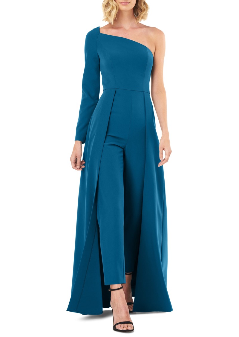 Kay Unger New York Kay Unger One-Sleeve Maxi Romper in Persian Blue at ...