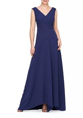 Kay Unger New York Yara Crêpe A-Line Gown