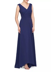 Kay Unger New York Yara Crêpe A-Line Gown