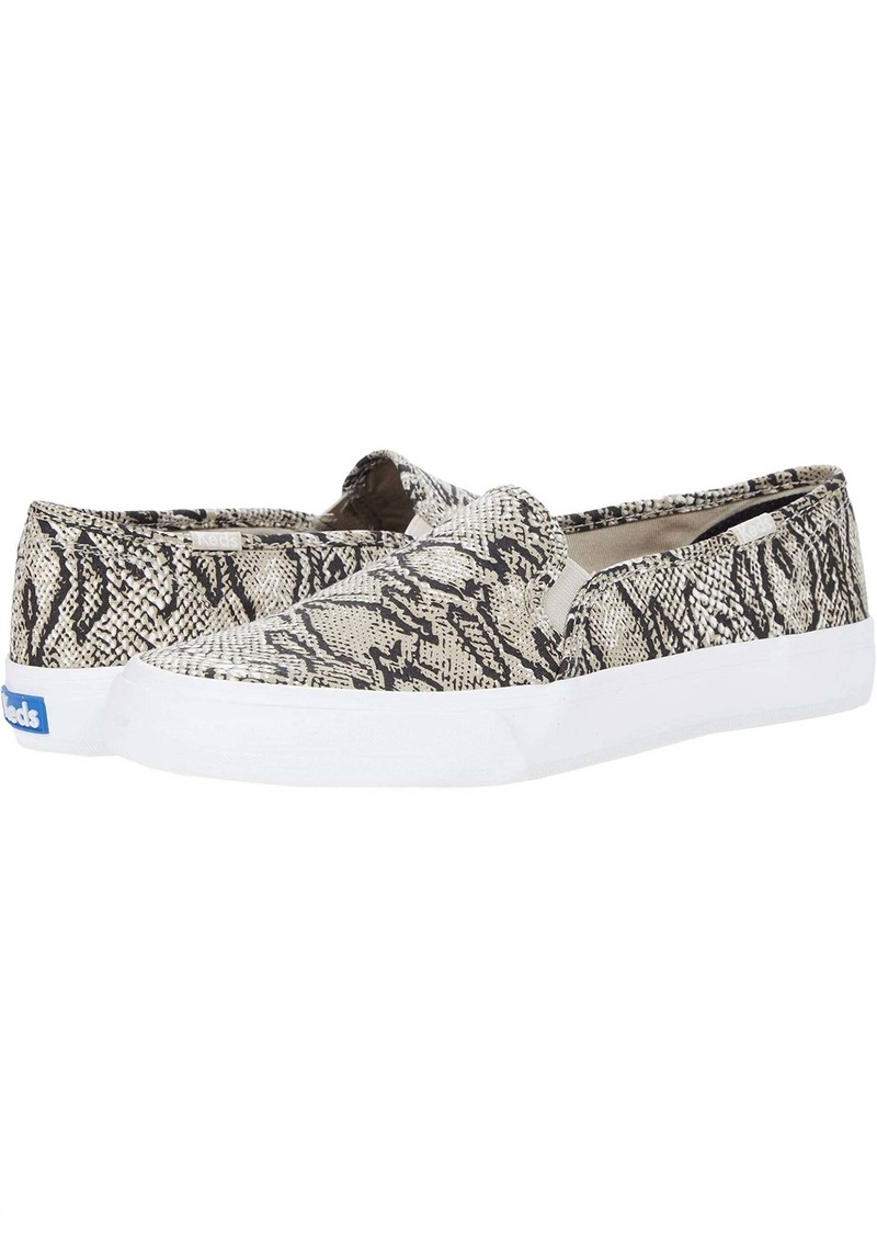 Keds Double Decker Snake Sneaker In Cream/black