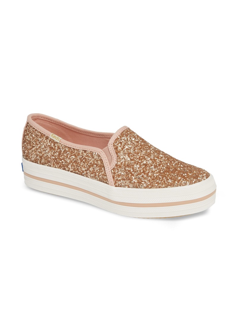 women's glitter slip on sneakers