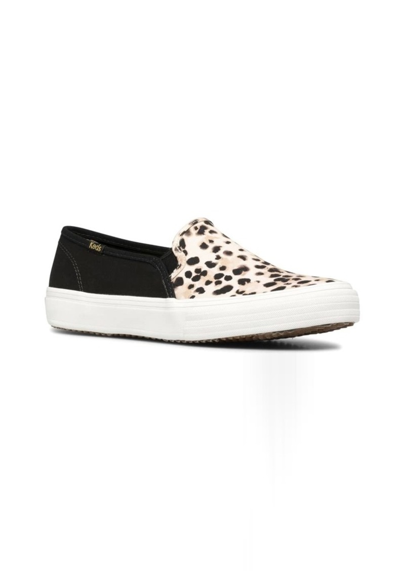 Keds Women's Double Decker Leopard Canvas Sneaker