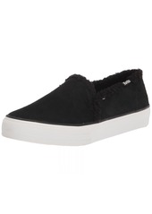 Keds Women's Double Decker Flock SPOT Nylon Sneaker BLACK