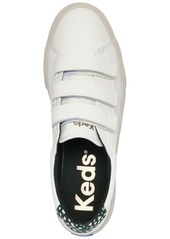 Keds Women's Jump Kick Leather Dots Stay-Put Closure Casual Sneakers from Finish Line - Light beige/Dots