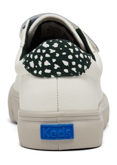 Keds Women's Jump Kick Leather Dots Stay-Put Closure Casual Sneakers from Finish Line - Light beige/Dots