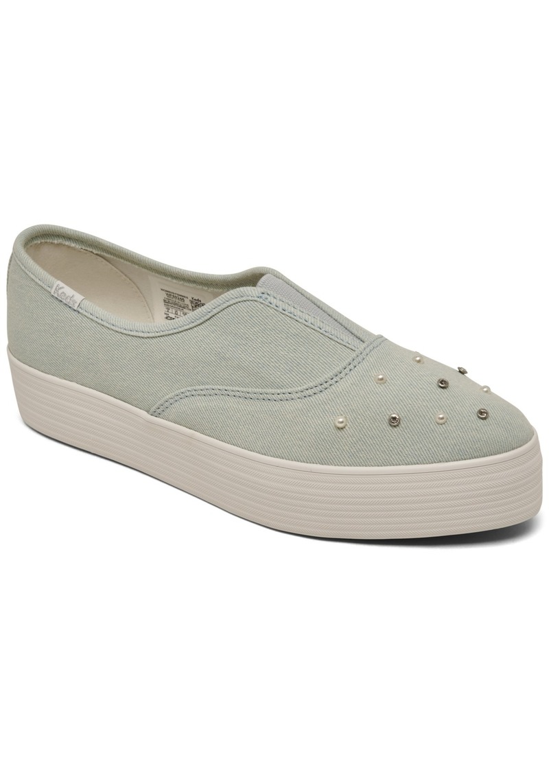 Keds Women's Point Denim Slip-On Platform Casual Sneakers from Finish Line - Denim