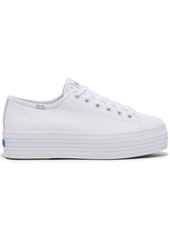 Keds Women's Triple Up Canvas Platform Casual Sneakers from Finish Line - White