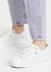 Keds x Kate Spade Triple Kick Embroidered Leopard Sneakers