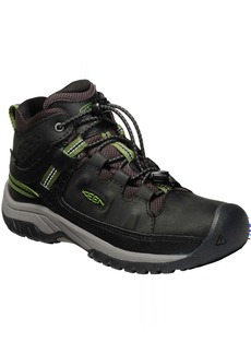 KEEN Kids' Targhee Mid Waterproof Hiking Boots, Boys', Size 1, Black