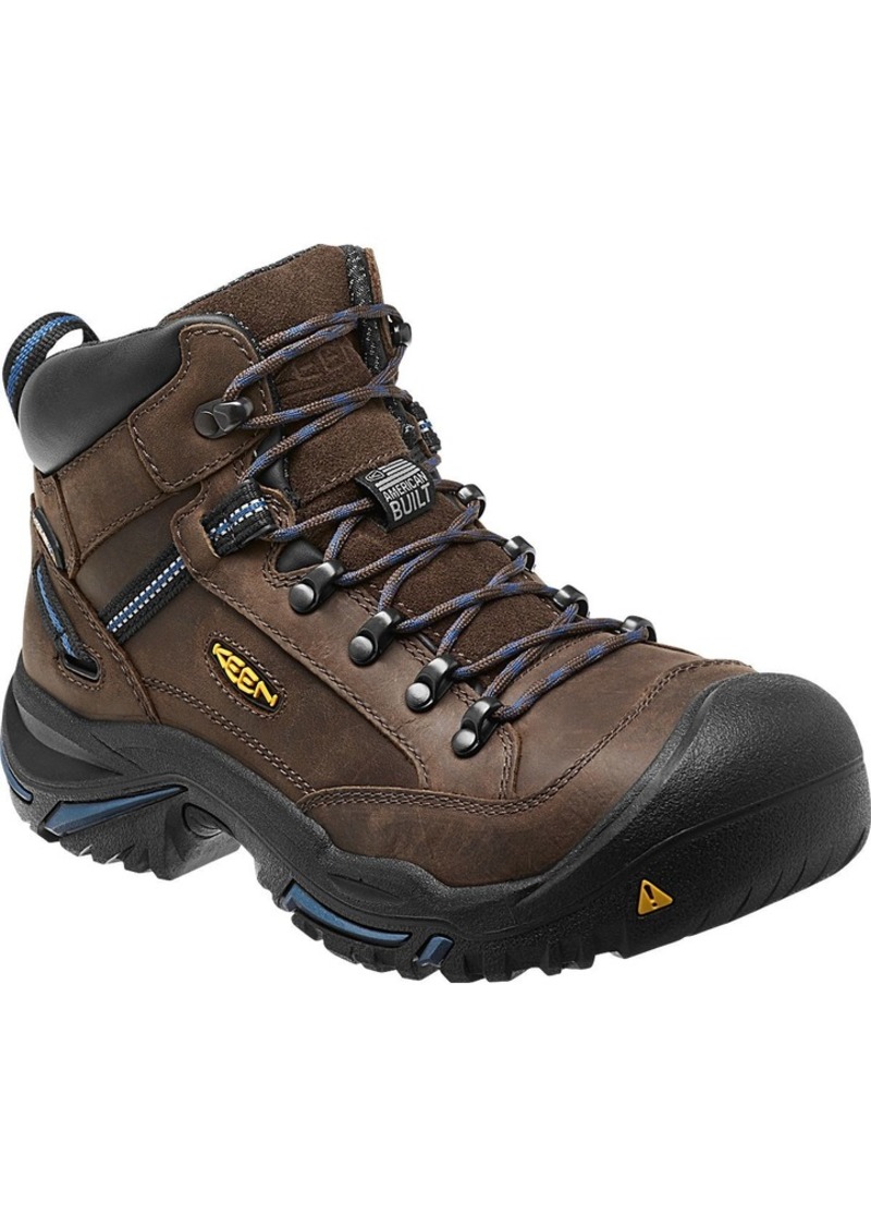 KEEN Men's Braddock Mid Al WP Work Boots, Size 7, Brown | Father's Day Gift Idea