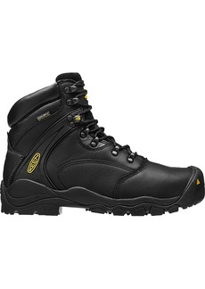 KEEN Men's Louisville 6'' Waterproof Steel Toe Work Boots, Size 8, Black | Father's Day Gift Idea