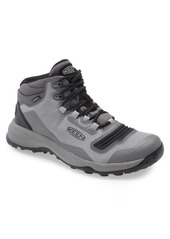 KEEN Tempo Flex Waterproof Mid Hiking Boot in Drizzle/Black at Nordstrom