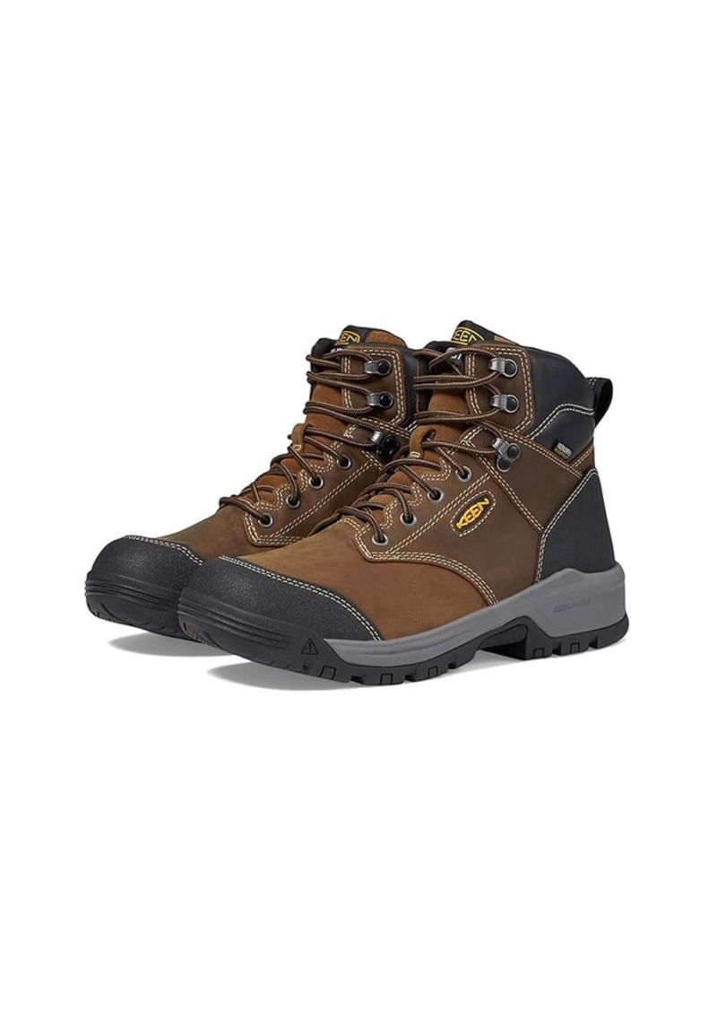 KEEN Utility Men's Evanston 6” Soft Toe Waterproof Leather Durable Construction Work Boots