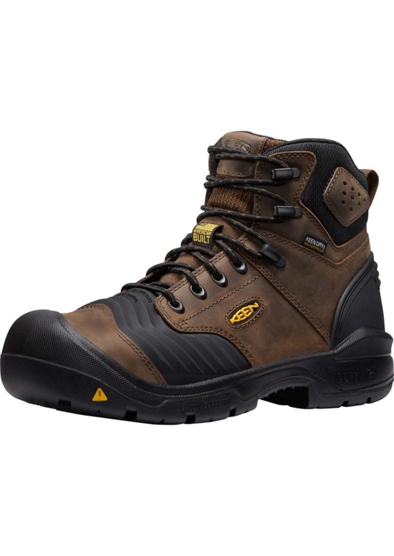 KEEN Utility Men's Portland 6" Composite Toe Waterproof Work Boot /Black  Medium US