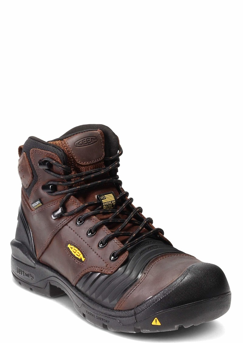 KEEN Utility Men's Portland 6" Composite Toe Waterproof Work Boot /Black  Medium US