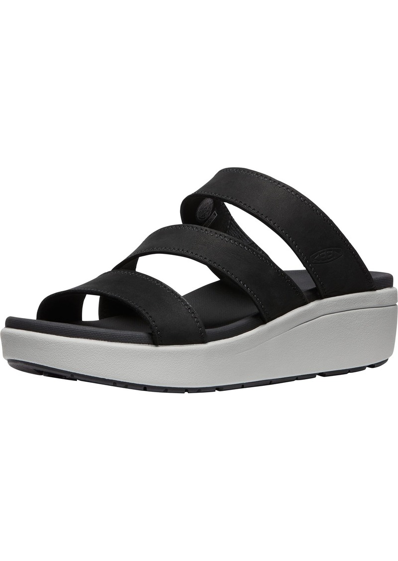 KEEN Women's Ellecity Slide Open Toe Slip On Comfortable Platform Wedge Sandals