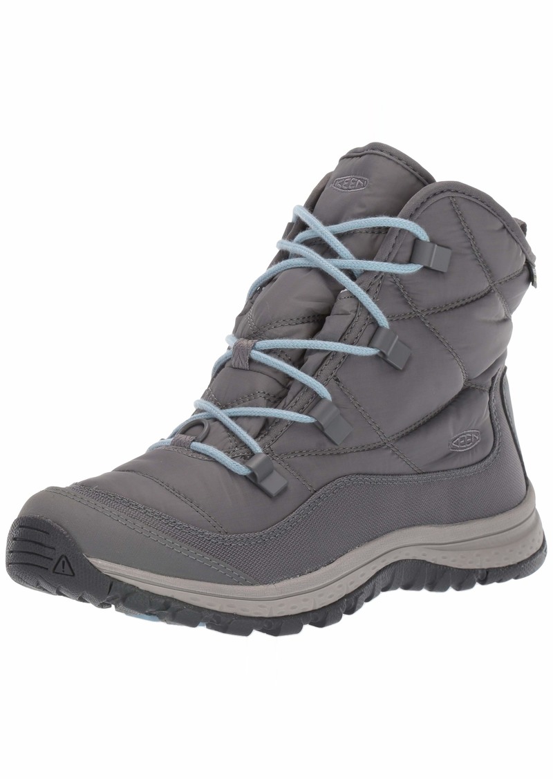 KEEN Women's Terradora Ankle Height Insulated Waterproof Fashion Boot Steel Grey/paloma  M US