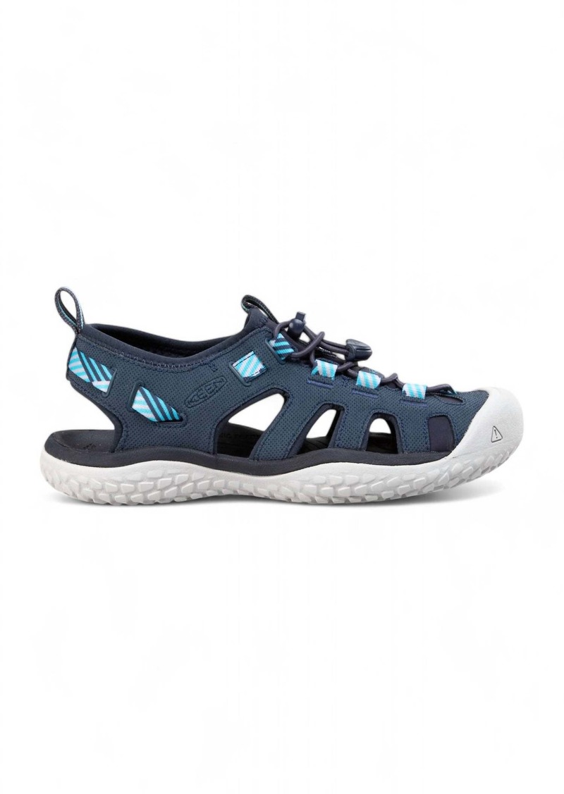 Keen Women's Solr Sandal In Navy/blue Mist