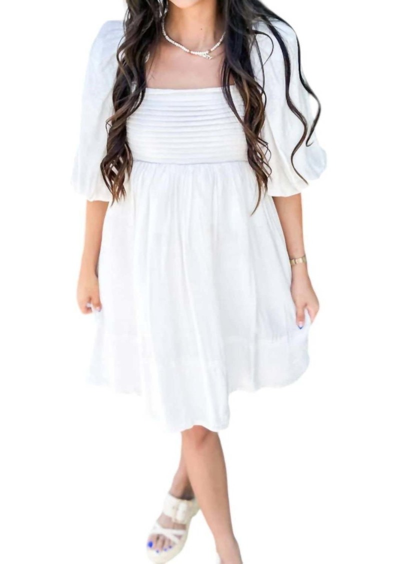 Keepsake Jess Babydoll Dress In White