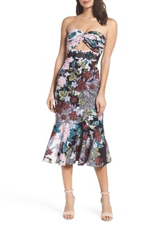 Keepsake the Label Floral Strapless Midi Dress