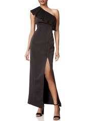 Keepsake The Label Women's Clarity One Shoulder Column Gown with Slit  S