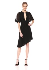 Keepsake The Label Women's No Love V-Neck Long Sleeve Twist Front Mini Dress  XS