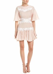 Keepsake The Label Women's Short Flutter Sleeve Drop Skirt Mini Dress  L