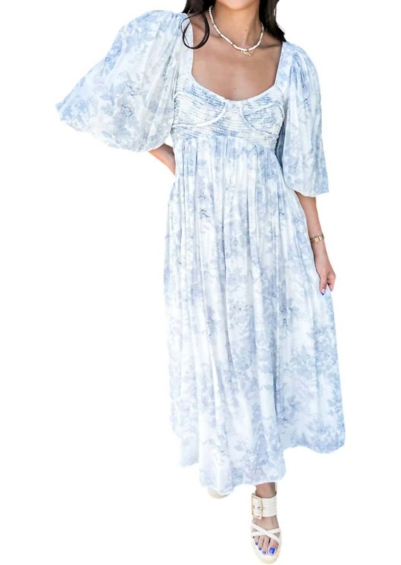 Keepsake Kenzie Maxi Dress In Blue Floral