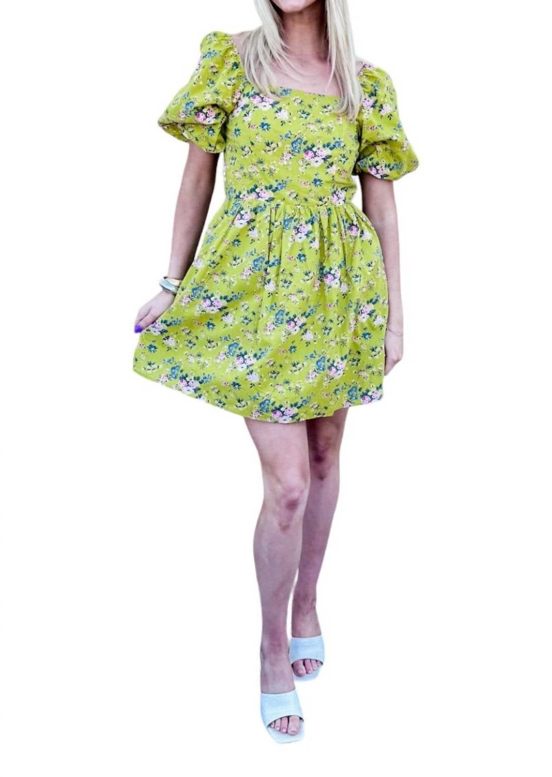 Keepsake Mica Floral Dress In Yellow Floral