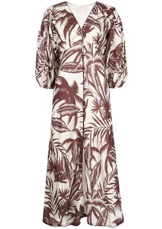 Keepsake Remedy palm leaf-print dress