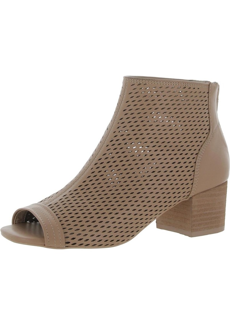 Kelsi Dagger Simone Womens Leather Peep Toe Ankle Boots