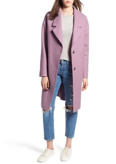 KENDALL + KYLIE Drop Shoulder Midi Coat in Lilac at Nordstrom