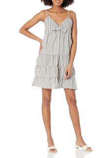 KENDALL + KYLIE Women's Shirred Bow Tie Dress