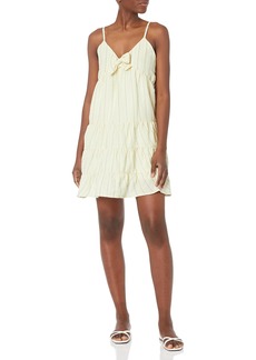 KENDALL + KYLIE Women's Shirred Bow Tie Dress