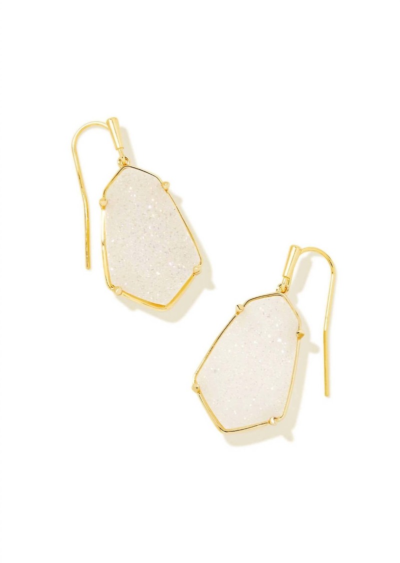 Kendra Scott Alexandria Drop Earrings In Gold Iridescent Drusy