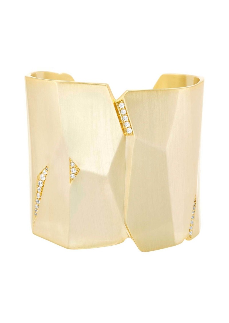 Kendra Scott Constance Bracelet In Gold Plated Brass/white Cz