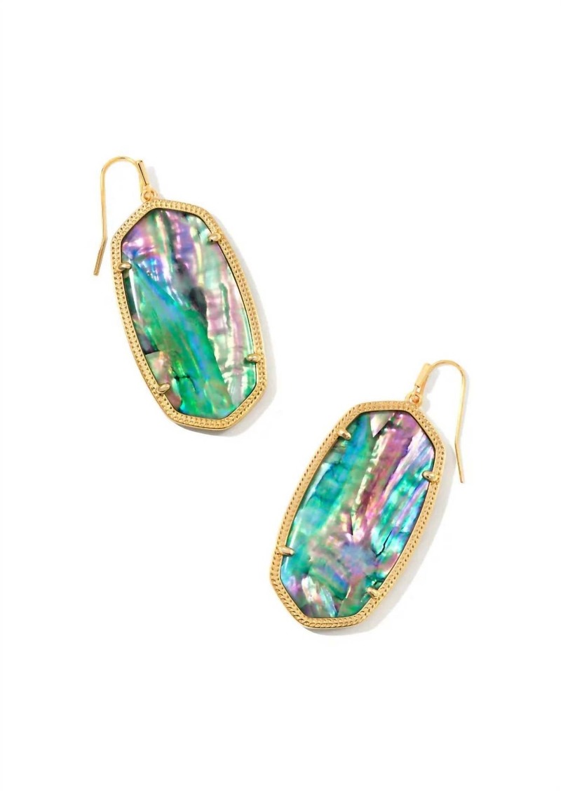 Kendra Scott Danielle Gold Statement Earrings In Lilac Abalone