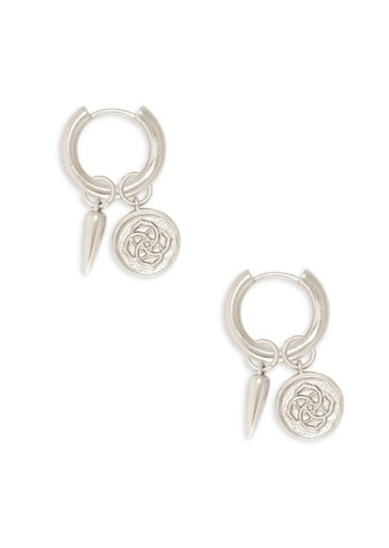 Kendra Scott Dira Rhodium Plated Coin Drop Earrings