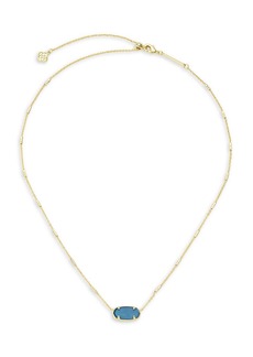 Kendra Scott Elisa 14K-Gold-Plated & Glass Pendant Necklace