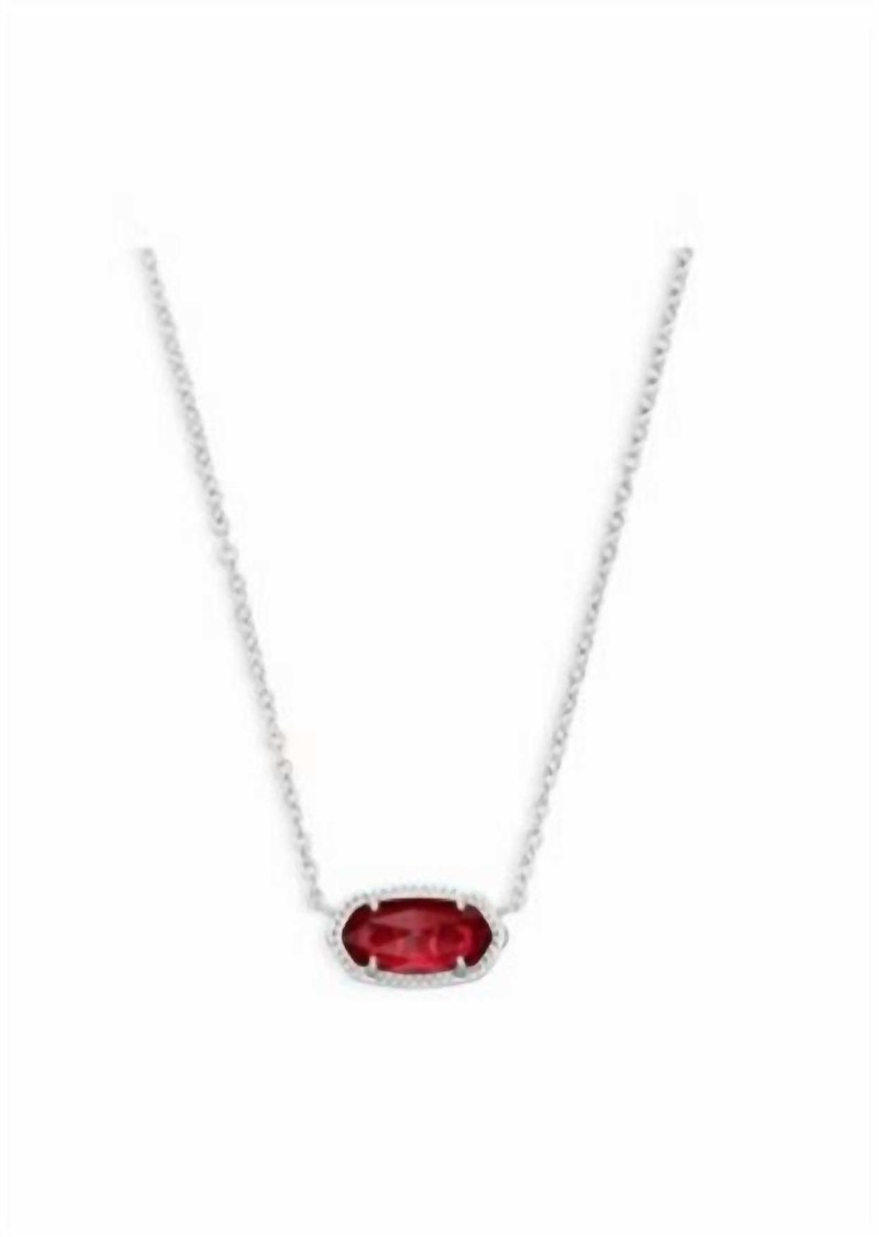 Kendra Scott Elisa Rhod Necklace In Silver/clear Berry