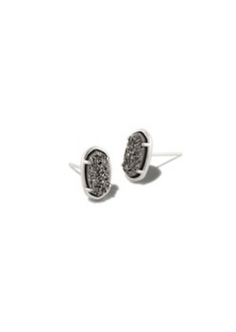 Kendra Scott Grayson Stud Earrings In Rhodium Platinum Drusy