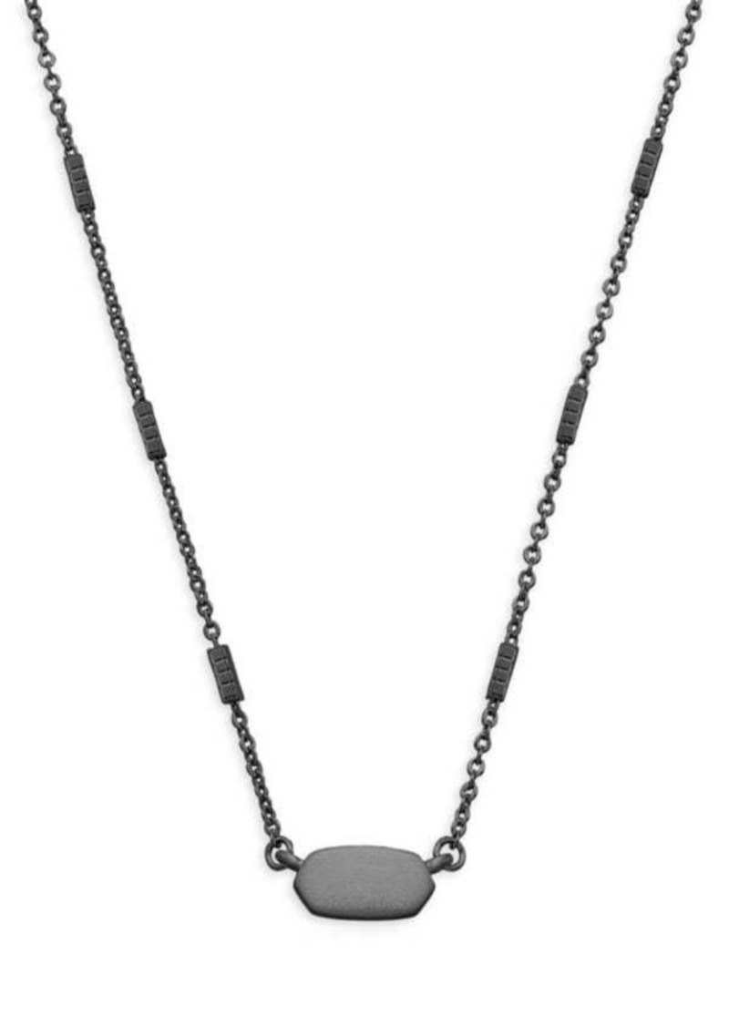 Kendra Scott Gunmetal Plated Pendant Necklace