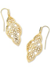 Kendra Scott 14k Gold-Plated Gemstone Medallion Drop Earrings - Gold
