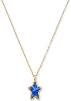 "Kendra Scott 14k Gold-Plated Mother-of-Pearl Star 19"" Pendant Necklace - Gld Cobalt"