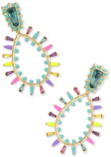 Kendra Scott 14k Gold-Plated Multicolor Cubic Zirconia & Nano Gem Open Statement Earrings - Gold Multi