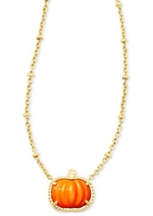 "Kendra Scott 14k Gold-Plated Pumpkin 19"" Adjustable Pendant Necklace - Gold Golde"